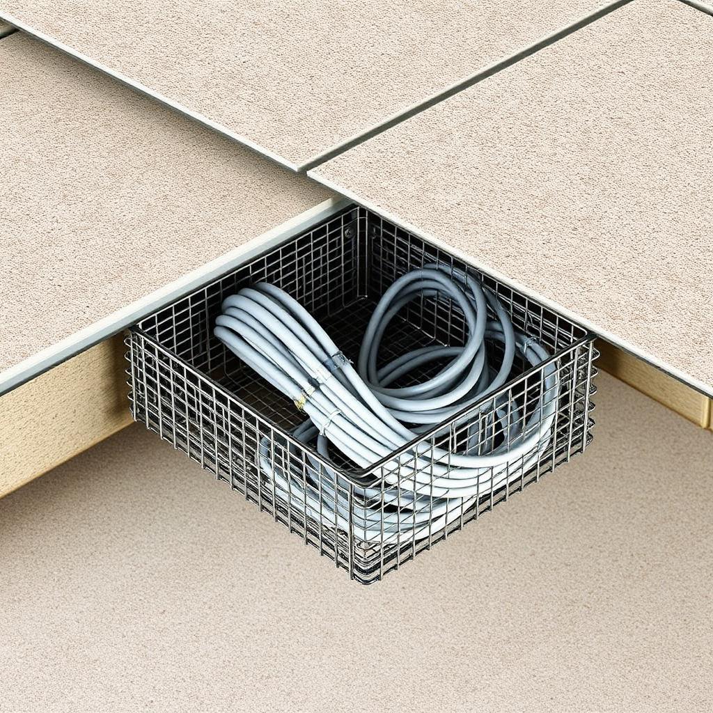 Underfloor cable tray — Zone B