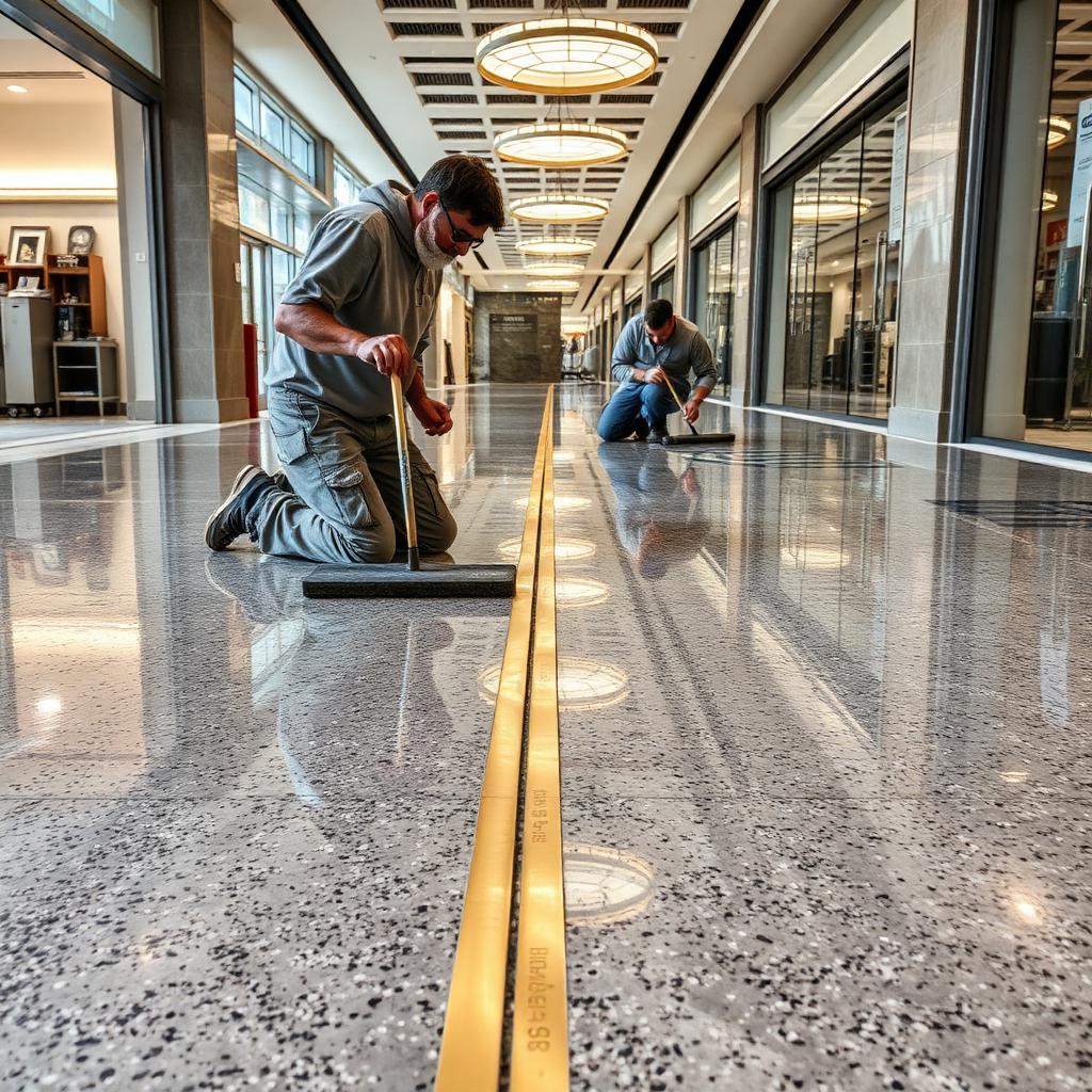 Flooring — terrazzo pour Day 1