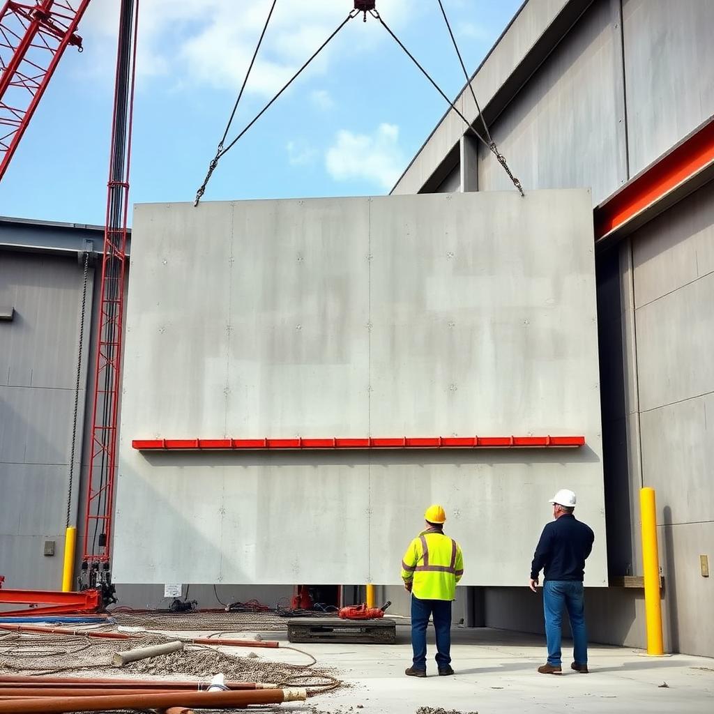 Tilt-up panel erection — Panel 14
