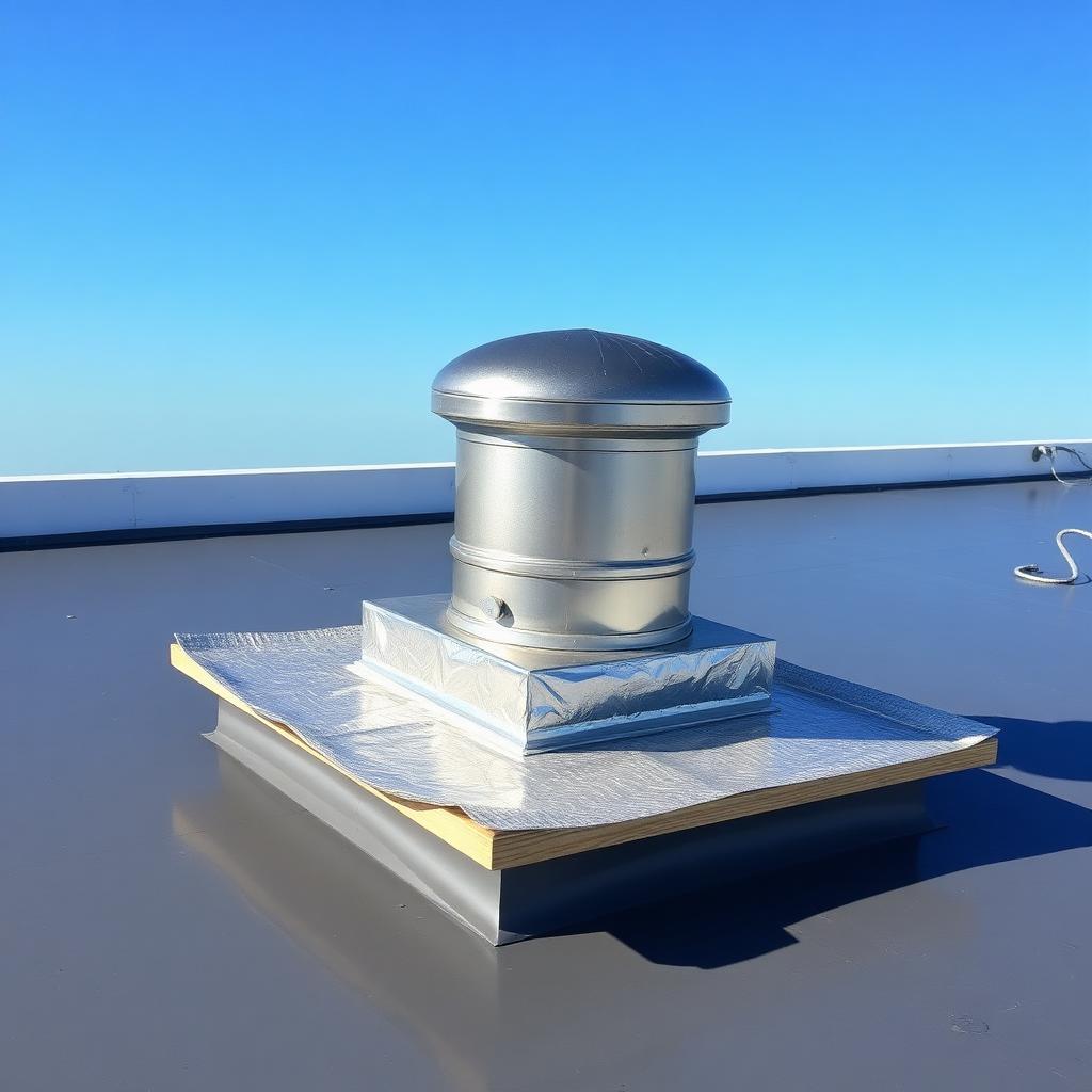 Hood penetration — roof curb flashing